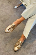 MOCASSINO ORO CON NAPPE