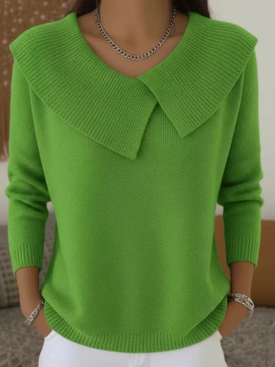 Lucia™ | Cozy Sweater with a Soft Collar