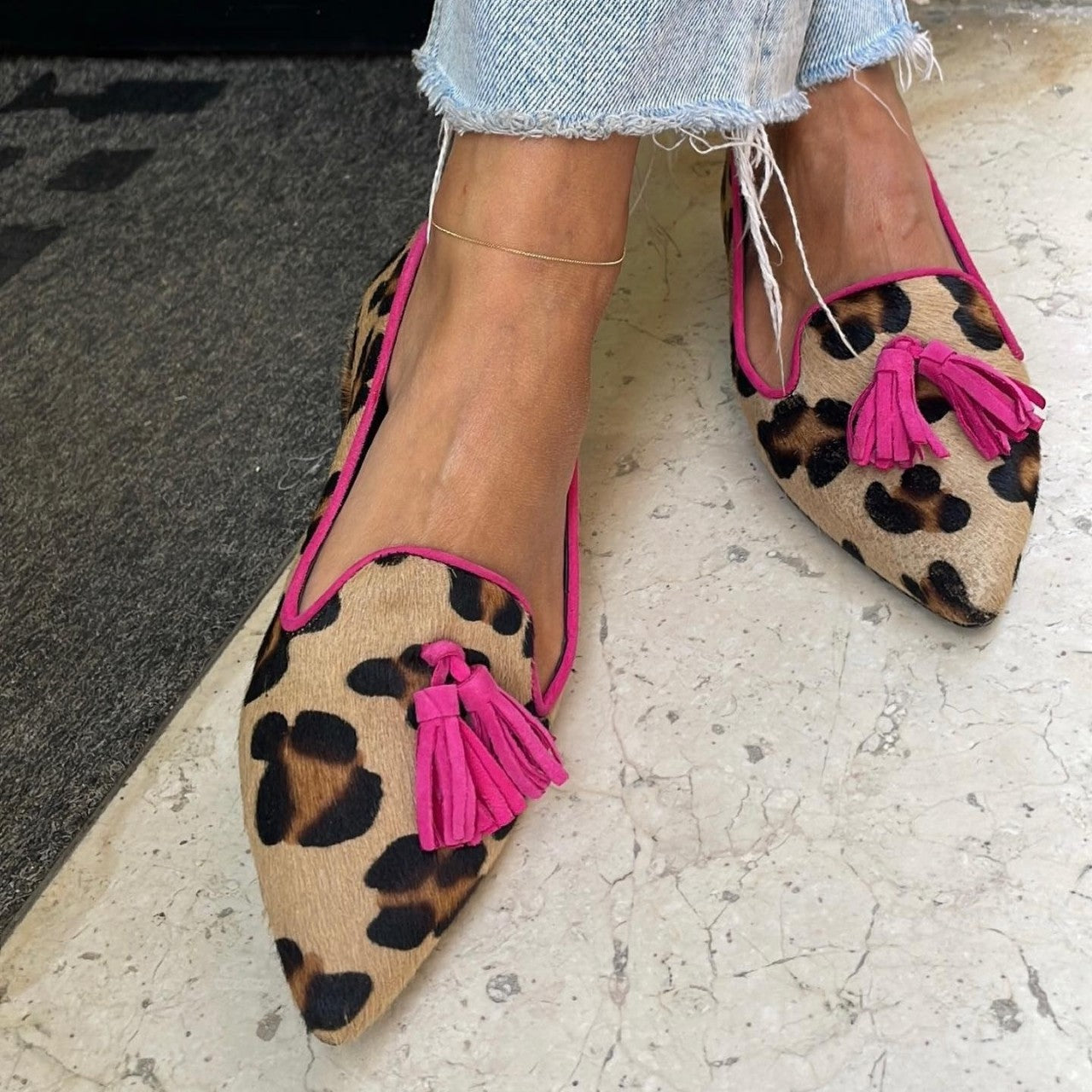 BALLERINE ANIMALIER CON NAPPINE CHIC