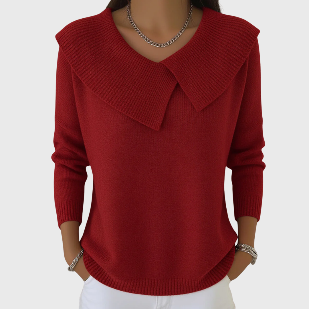 Lucia™ | Cozy Sweater with a Soft Collar